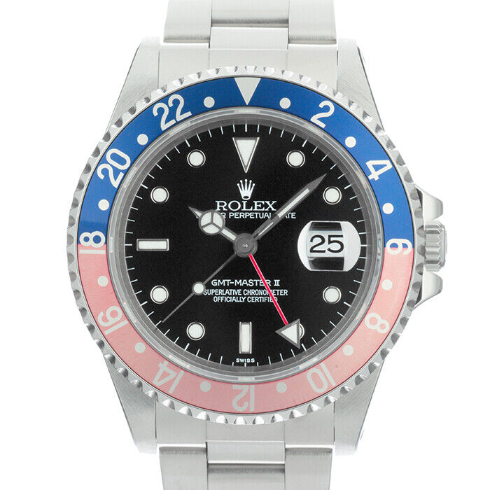 Men's Rolex GMT Master II 16710 PEPSI Watch 40mm FULL SET