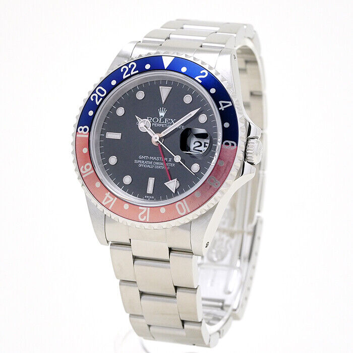 Men's Rolex GMT Master II 16710 PEPSI Watch 40mm FULL SET