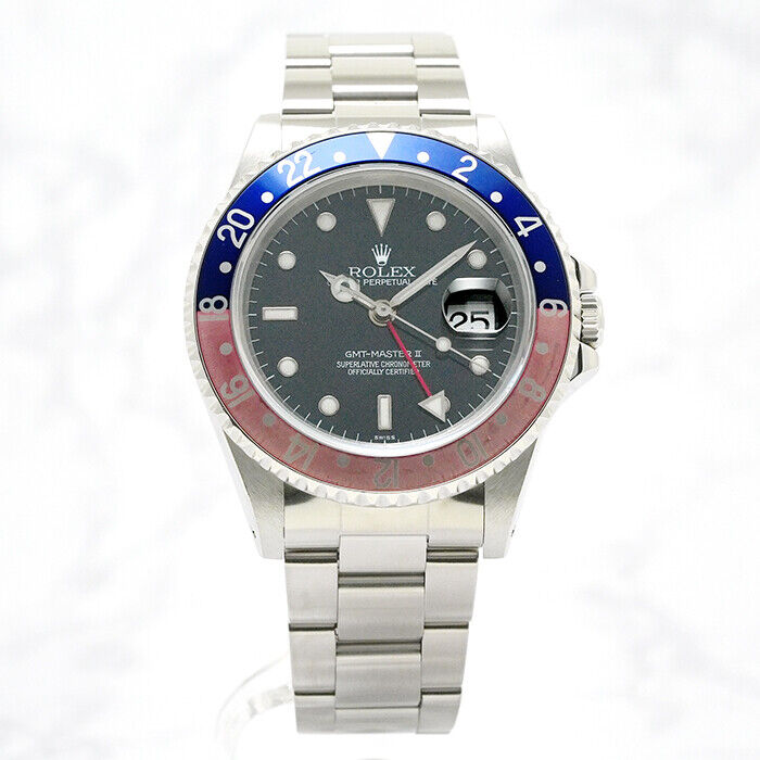 Men's Rolex GMT Master II 16710 PEPSI Watch 40mm FULL SET